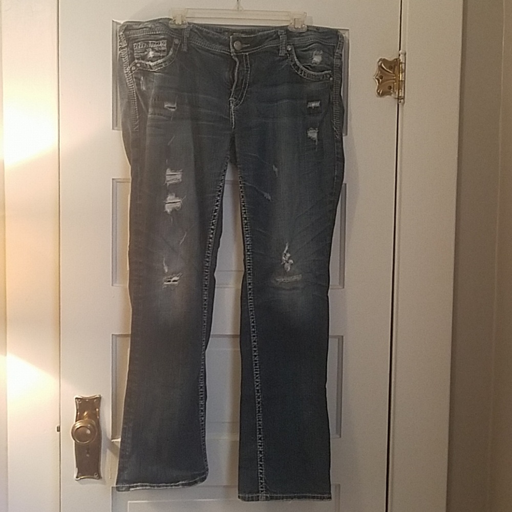 Silver Aiko Baby Boot Jeans